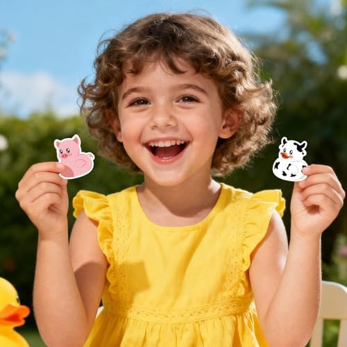 Whaline 1000 Pcs Animal Rubber Duck Roll Stickers Self-Adhesive Funny Safari Zoo Animal Duck Label Decals for Envelope Water Bottle Scrapbook Decor Birthday Party Supplies
