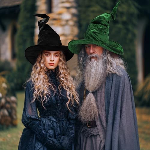 Ibeauti Witch Hat Women Large Ruched Halloween Witch Hat Costume Accessory for Party