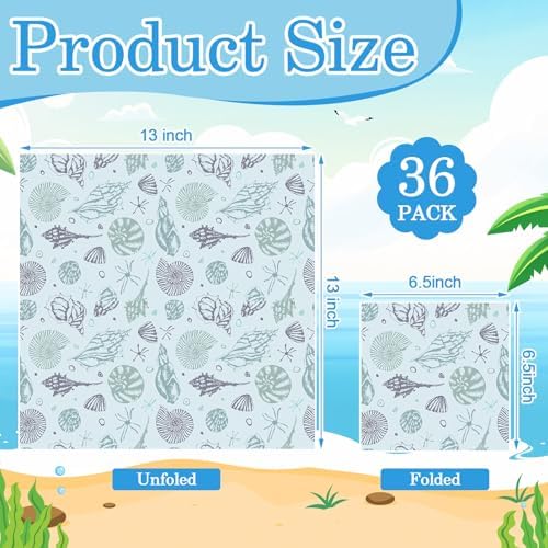 Tenceur 48 Pack 24 Styles Nautical Decoupage Paper Ocean Napkins, 13 Inch