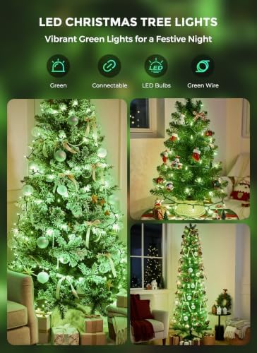 LED Christmas Lights Indoor Outdoor, 33FT 100 Count Mini String Lights