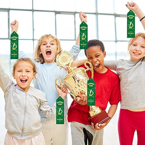 Taiyin 200 Pcs Science Fair Ribbons,Science Fair Participant Award,Green