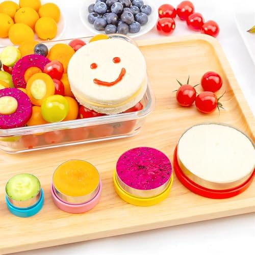 Nifogo Round Circle Cookie Cutter 5 Pcs