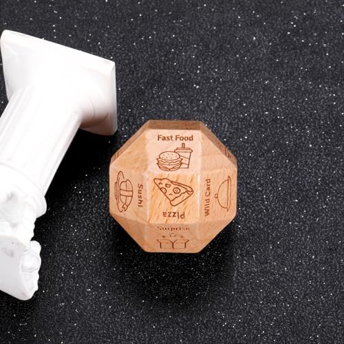 5 Year Anniversary Wood Gift for Him Her Couples Food Dice 5th Anniversary