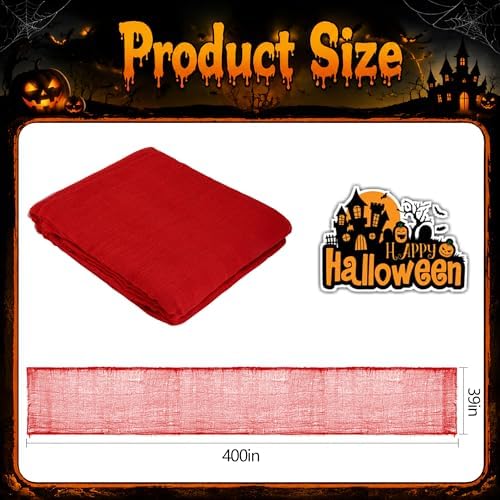 400"x39" Large Halloween Scary Gauze, Spooky Cloth Party Decoration