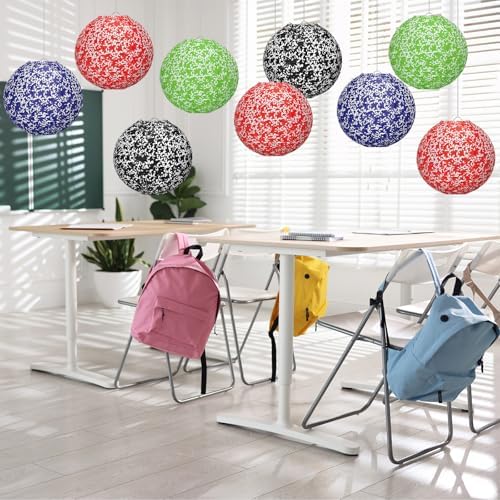 Baquler 12 Pcs Composition Notebook Hanging Lanterns Decoration, Multicolor