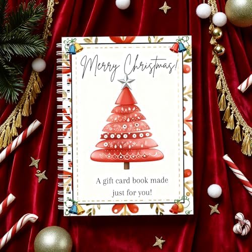 Christmas Gift Card Book - Surprises on Every Page, DIY Spiral-Bound Merry Christmas College Survival Kit, Greeting Card Book for Students & Graduation Gifts (S7)