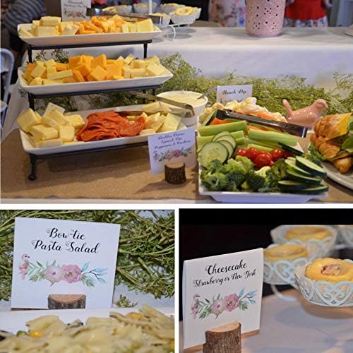 Rustic Wood Table Numbers Holder Wood Place Card Holder Party Wedding Table Name Card Holder Memo Note Card (50pcs)