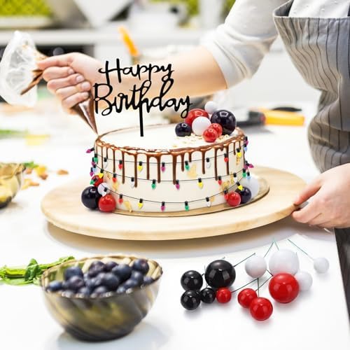 Gerrii 63 Pcs Strange Theme Cake Decorations Happy Birthday Cake Topper Set