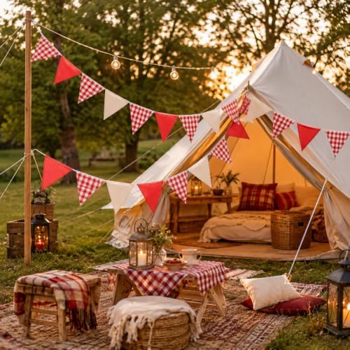 G2PLUS 32Ft Triangle Bunting Banner Pennant Garland Hanging Decorations