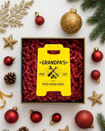Funny Grandpa Gifts from Grandkids Toys Fixed Free Desk Sign for Grandpa