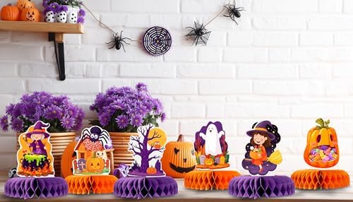 9 PCS Halloween Honeycomb Centerpieces Party Decor