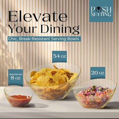 5 Pack Gold Angled Plastic Serving Bowl Disposable for Party Table 8oz