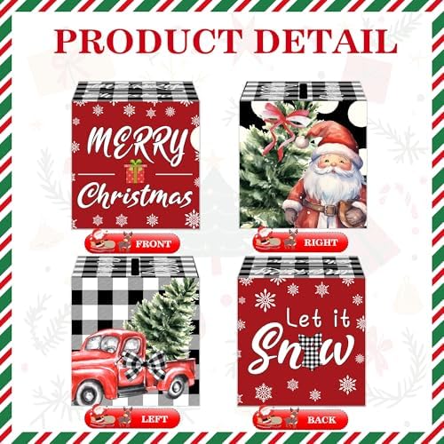 Christmas Santa Party Gifts, Merry Christmas Santa Cash Box, Christmas Money Gift Box with Xmas Hat Pull Out Card and Cash Holder, Xmas Money Gift Boxes for Boys Girls, Merry Christmas Party Decor