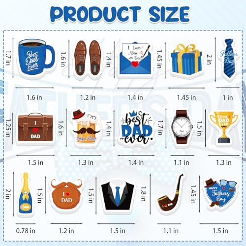 300Pcs Father's Day Foam Stickers, Cute Beard Tie Dad Foam Sticker Self Adhesive Fathers Day Stickers for Father's Day DIY Arts Crafts Party Favors School Activity Reward