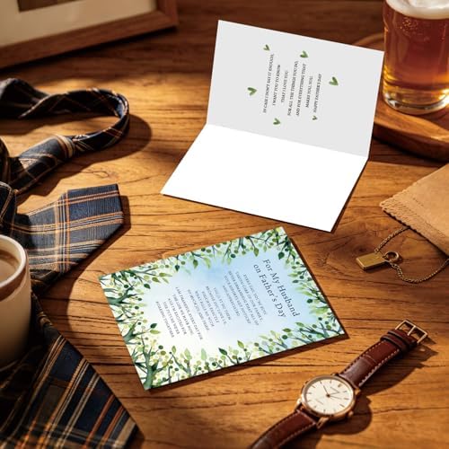 Ogeby Romantic Father's Day Card for Husband, Poem Fathers Day Card from Wife, I Love You for All the Things You Do