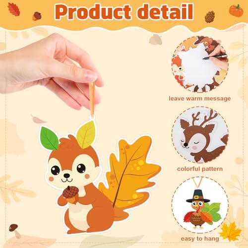 COCHIE Fall Crafts Kits for Kids Cute Turkey Owl Ornament Decorations DIY Autumn Craft Fall Decorations for Fall Theme Party Classroom Home Game Activities Party Favors