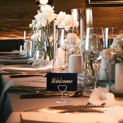 20 Pack Rose Gold Table Number Holders with Stable Base