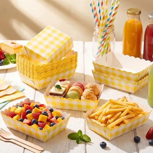 Funnymoom 48 Pcs Fall Thanksgiving Paper Food Trays