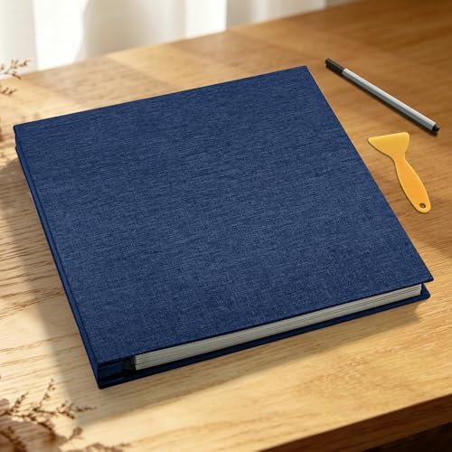 Large Photo Album 20 Sheets/ 40 Pages Self Adhesive Scrapbook Album for 4x6 5x7 8x10 Pictures DIY Photo Book as Scrapbooking Supplies, Birthday Gifts for Women Mom Wedding Baby Family Travel