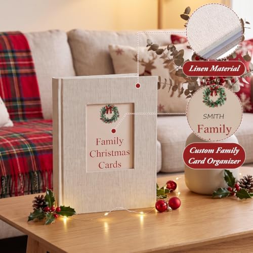 Spiareal Greeting Card Binder Album 6x8,Cream,Family Christmas