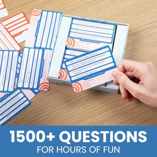 Trivia for Everyone - Trivia Game for Adults & Teens, 1500+ Questions & 2 Difficulty Levels - Fun Family Card Game for Game Night, Parties & Travel - Gift Idea