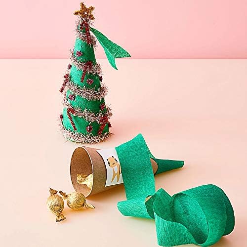 8 Rolls Green Crepe Paper Streamers, Wedding Birthday Baby Shower Christmas Party Decoration, St Patrict's Day Rainbow DIY Supplies, Living Room Bedroom Decor