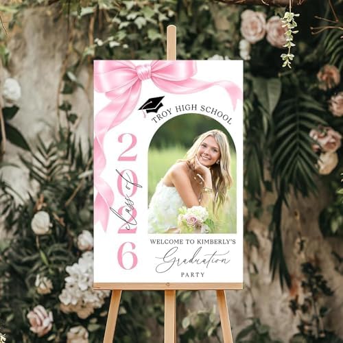 Personalized Congrats Grad Sign 2026, Graduation Lawn Signs Class Of 2026, Senior Yard Signs Class Of 2026, Grad Sign For Yard, College Graduation Sign, Class Of 2026 Yard Sign, Pink Graduation Decor