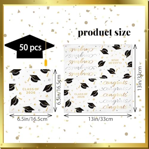 Congrats Graduation Napkins - 50pcs, 2Ply