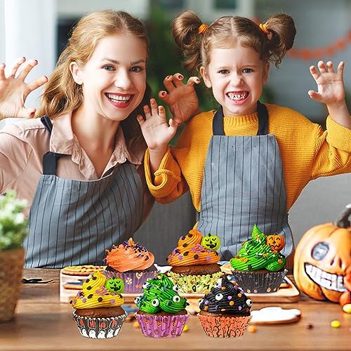 SANNIX 450pcs Halloween Cupcake Liners, Ghost Pumpkin Baking Cups Standard