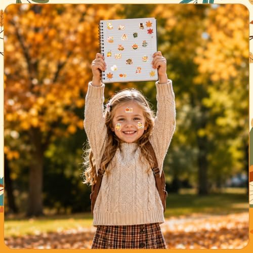 H1vojoxo Fall Bookish Sticker Rolls - 1000PCS Decorative Aesthetic Stickers