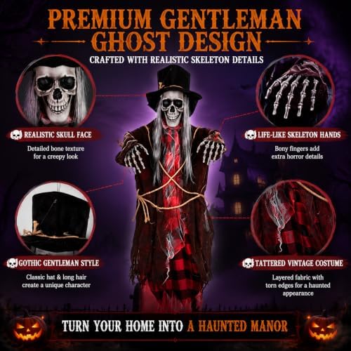 3 Pack Halloween Hanging Skeleton Decorations Outdoor Indoor Porch Tree