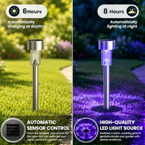 GIGALUMI Solar Halloween Lights Outdoor Waterproof 12-Pack Halloween Decor