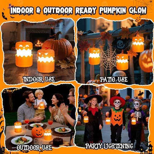 Rechargeable Halloween Pumpkin Lantern Light Collapsible Jack O Lantern
