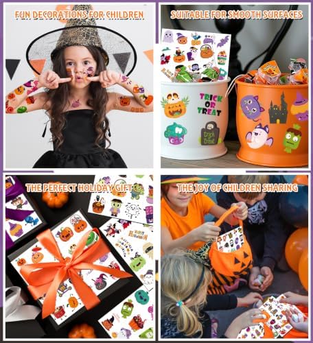 Halloween Tattoos for Kids, Halloween Party Favors Games Toy Party Supplies