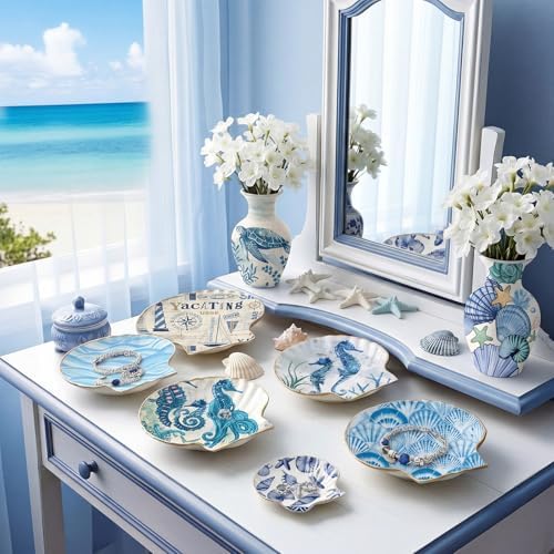 Tenceur 48 Pack 24 Styles Nautical Decoupage Paper Ocean Napkins, 13 Inch