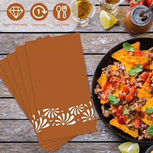 Kochorie 100 Pieces Cielito Lindo Napkins Platos De Barro Disposable Paper Decorative Guest Party Napkins 7.8 x 4.3 Inch Mexican Fiesta Hand Towels for Cinco De Mayo Wedding Birthday Decor