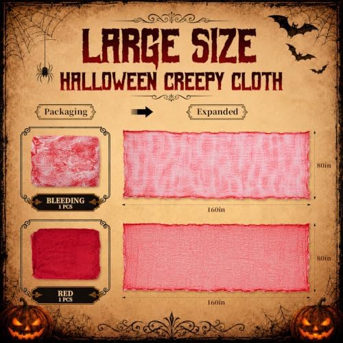 ZYP 320 x 80 in Halloween Creepy Cloth for Yard and Outdoor Decorations