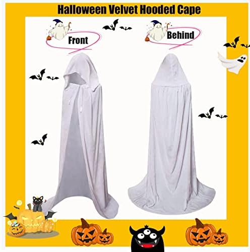 Hooded Cloak Long Velvet Cape for Christmas Halloween Cloak Costumes Hooded Cape Masquerade Dress Up