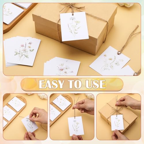 AmazingSpark 50 Set Gift Tags with String, Elegant Style, Cozy