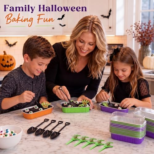 SiliFine 24 Set Halloween Baking Supplies Zombie Hands Cake Decor, Colorful
