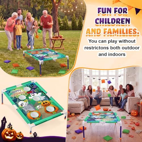 Viorawhite Bean Bag Toss Game for Kids, Portable Cornhole Set