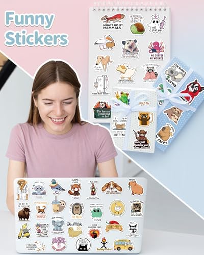 300 Pcs Funny Stickers for Adults, Sticker Pack for Water Bottle Laptop