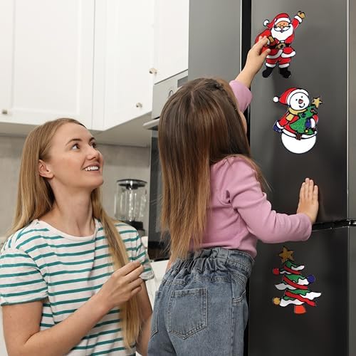12 Pack Christmas Window Clings Stickers for Glass - Xmas Decor Vinyl Decal