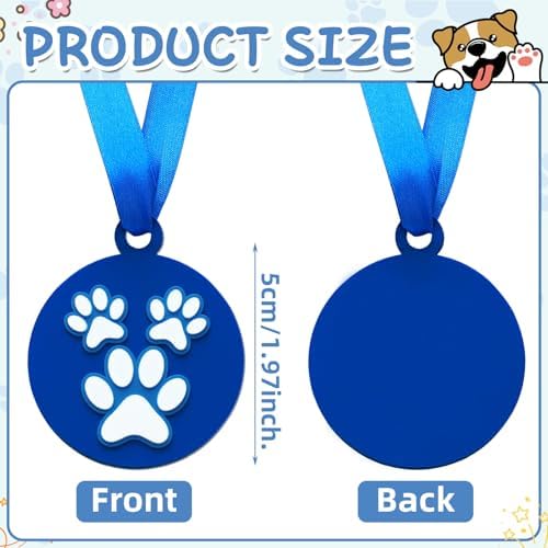 AmazingSpark 60 Pcs Paw Award Medals, 2 Inch Rubber Medals Bulk Winner Encourage Team Participation for Kids Adults Trophy Award Prize Gift Competitions Graduation Party