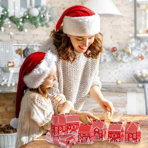 Zhanmai 48 Pcs Red Christmas Treat Boxes, Candy Containers