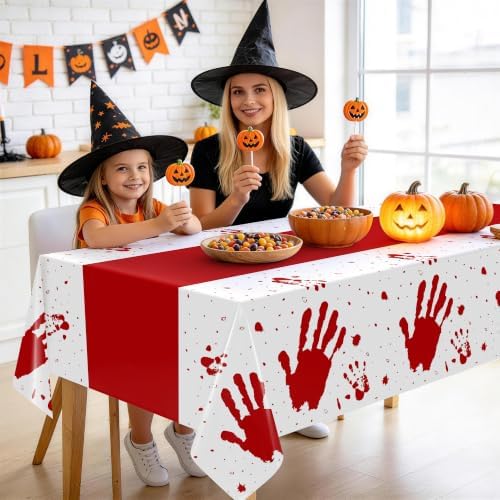 Childom 3 Pack Halloween Tablecloth Rectangle Table,Halloween Decorations