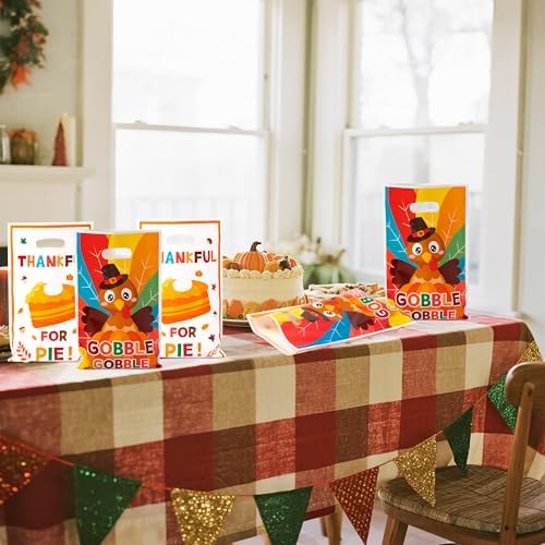 Haooryx Thanksgiving Day Turkey Favor Bags Gift Wrapping Decorations