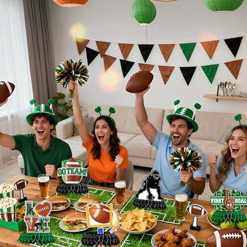 12PCS Football Party Decorations, Footaball Centerpieces for Tables