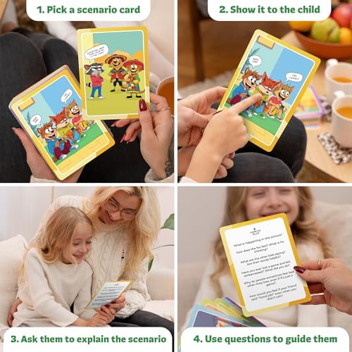 Who What Why Diversity Conversation Cards for Kids, SEL Game, Ages 4+