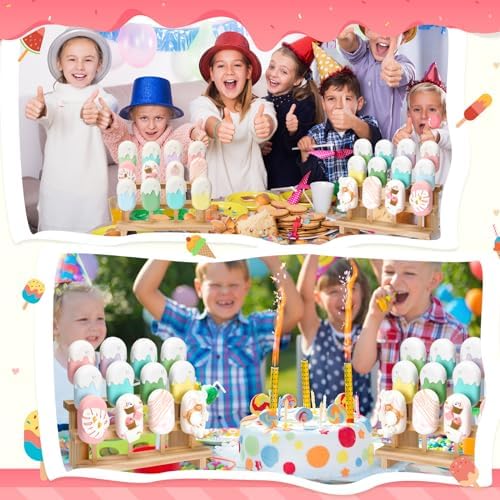 Bokon 2 Pcs Wood Cakesicle Stand for Wedding Birthday Baby Shower Party